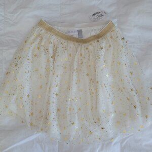 The Children's Place NWT Gold Star Tulle Skirt 7-8 (M)